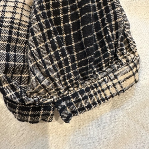 JOIE Barrian Split Neck Plaid Cotton Top, Size Medium - Picture 7 of 7